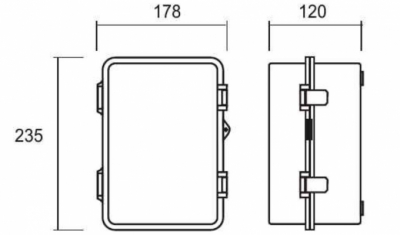 Tủ điện trong nhà và ngoài trời 235x178mm LiOA JL-00C